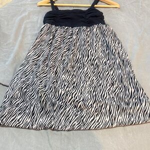 Zebra Print Dress with Black Bodice